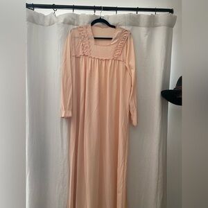 Vintage Pale Pinky Peach Maxi Lounge Dress